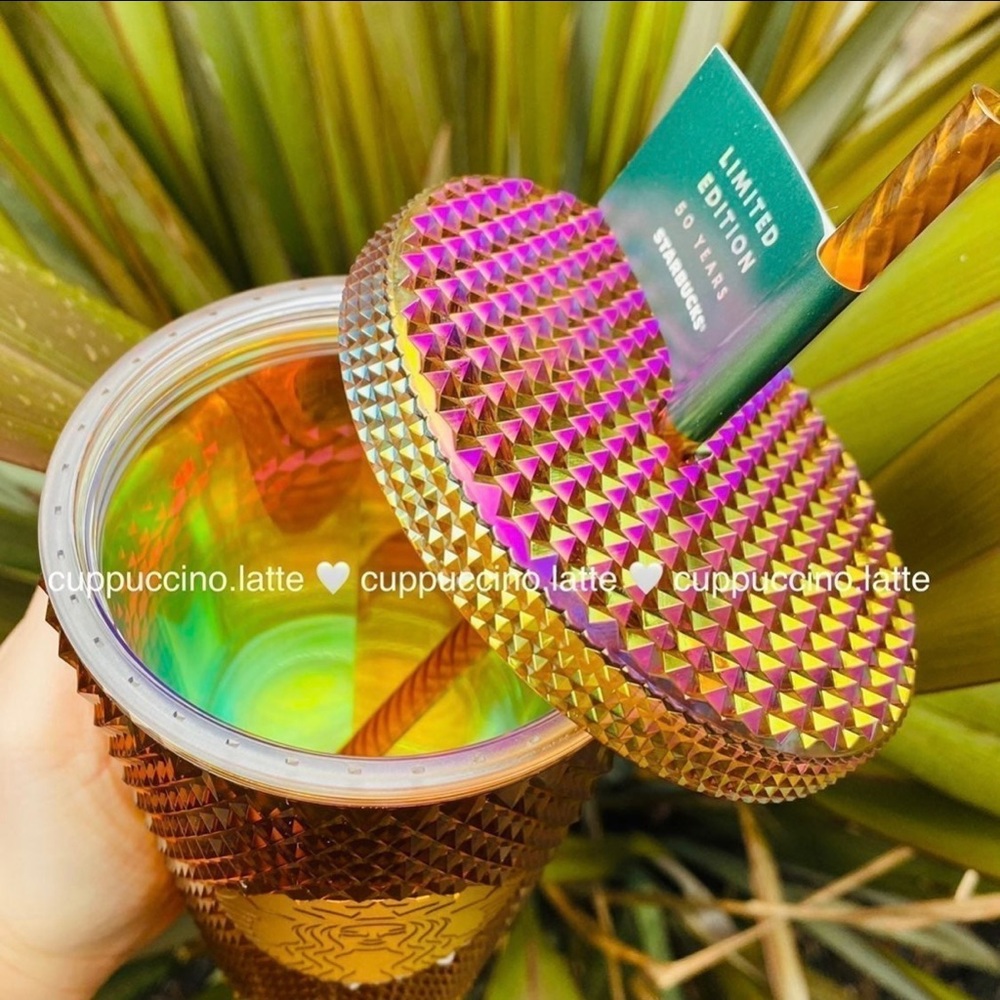 ✨NEW SET✨Starbucks 50th Anniversary Honeycomb Venti & Grande Studded Tumblers - Picture 13 of 14